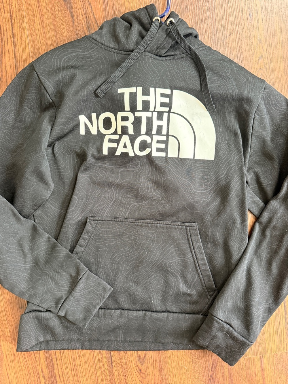 The North Face Men's Black Hoodie with White Logo